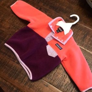 Toddler girls Patagonia fleece pullover. 3-6 month